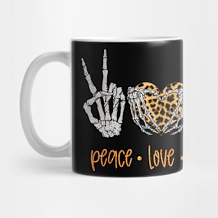 Halloween Peace Love Pumpkin Fall Mug